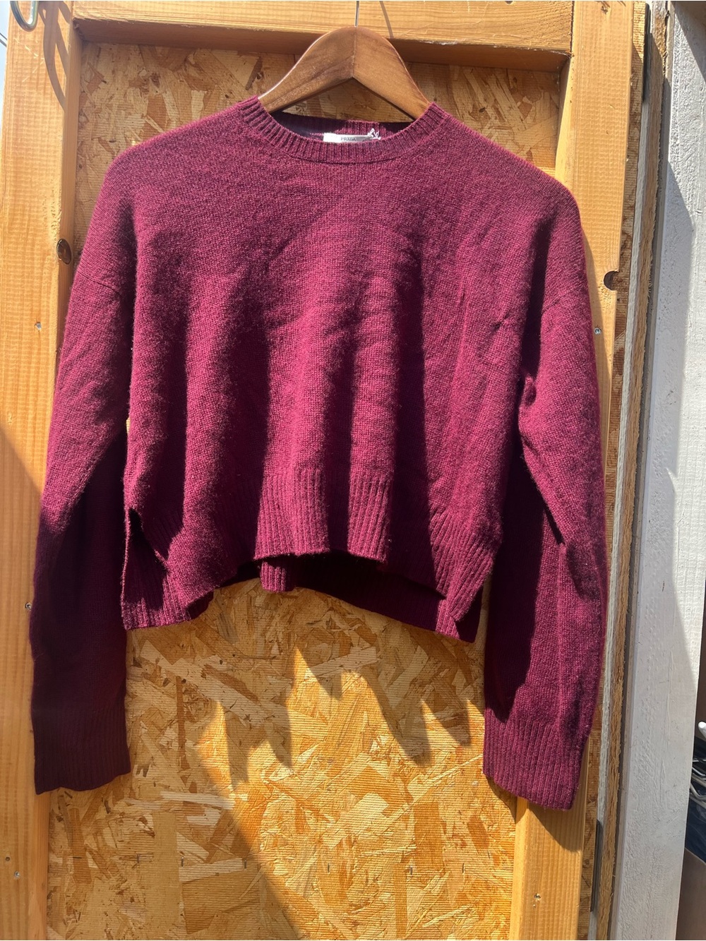 Prada Knit Burgundy Cardigan Size IT 40 US 4 Small Read Description